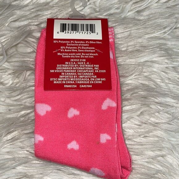 chaussettes de martin Socks Womens Size 5-9 ccrew Hearts Valentines NWT - Picture 4 of 4